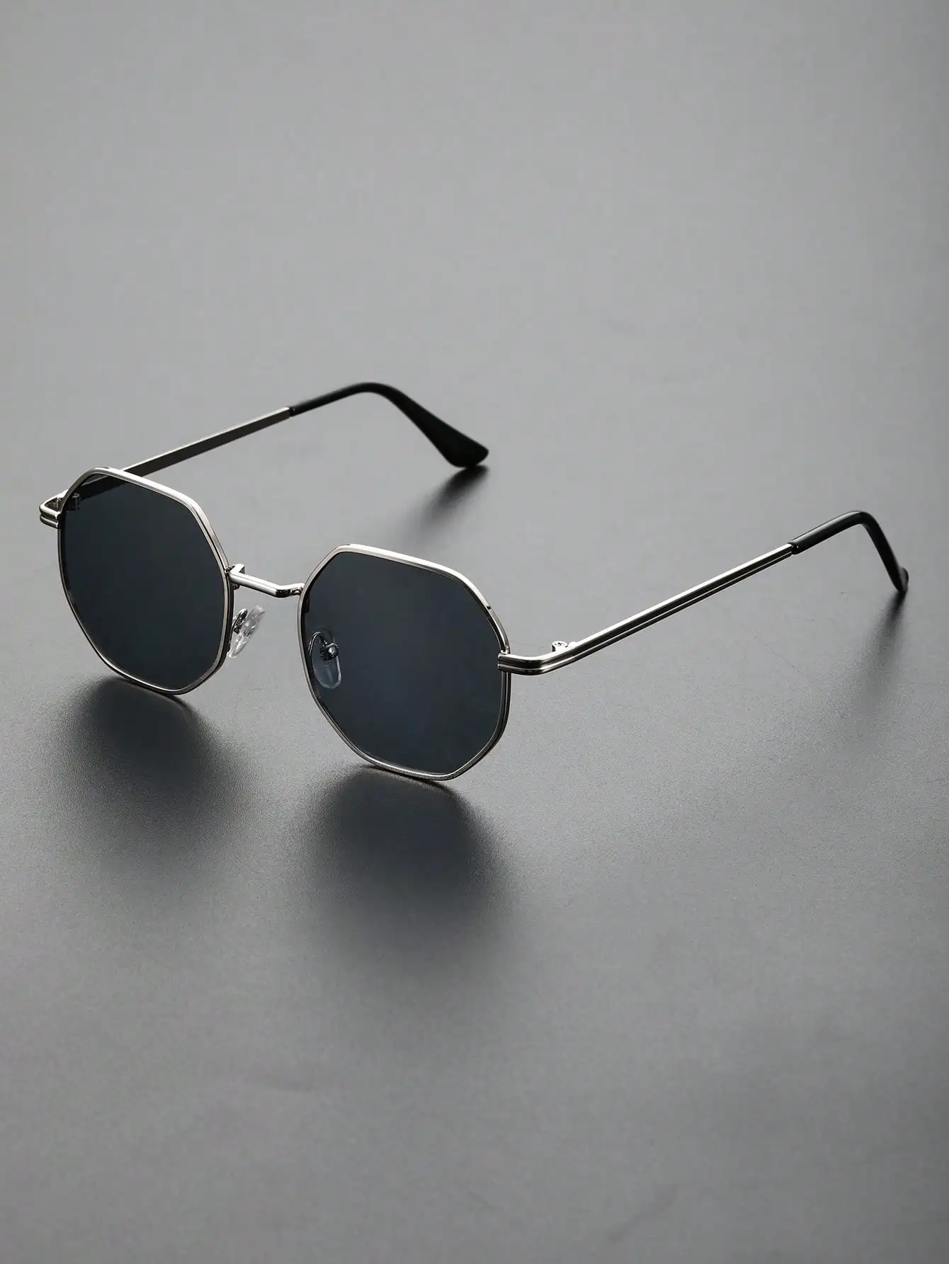 Классические солнцезащитные очки унисекс медная оправа линзы с геометрическим