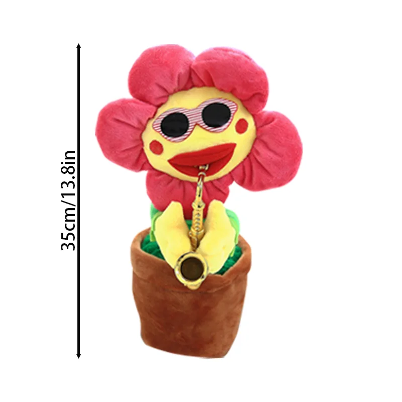 Горячая Распродажа электрическая плюшевая кукла в виде подсолнуха 80 песен