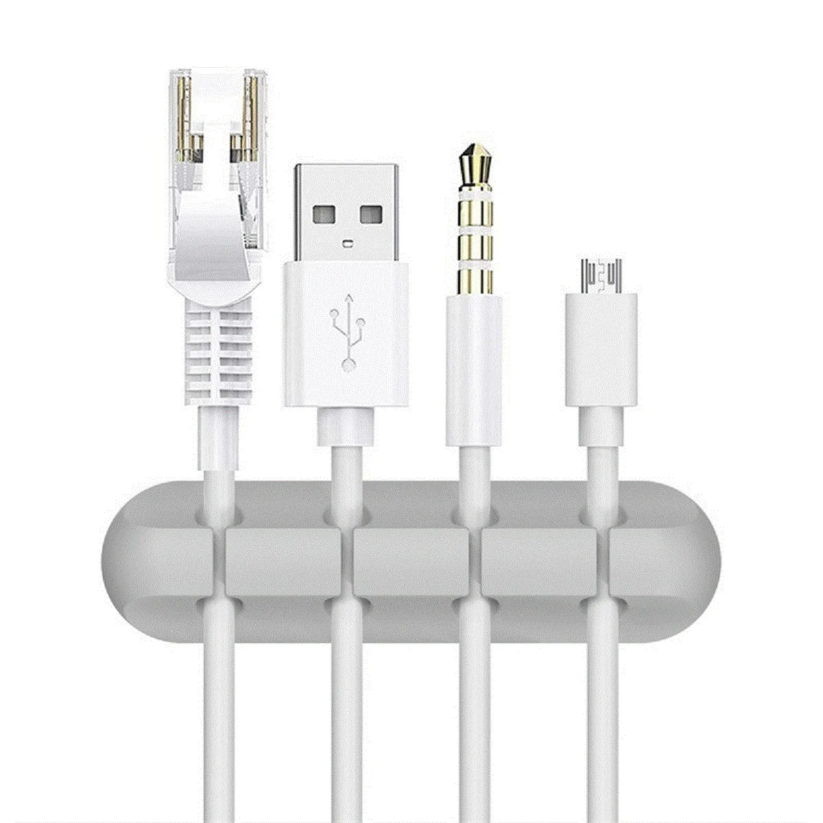 

Органайзер для кабелей, силиконовый, с поддержкой Micro USB Type-C