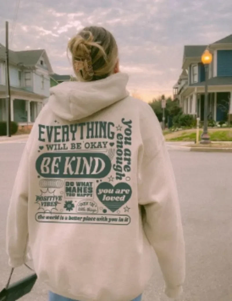 Женские толстовки с американским буквенным принтом толстовка больших размеров