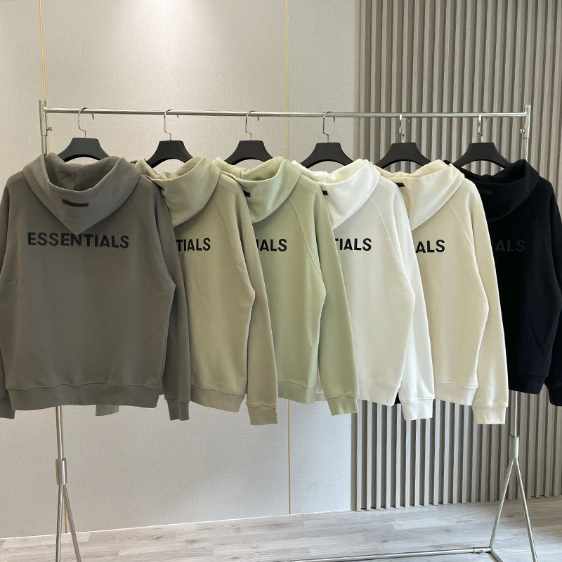 

Essentials Oversized Zip Hoodie Men and Women Loose Basketball Zip Up Hooded Sweatshirts 100% 1:1 Streetwear Couple Trend Coat