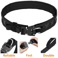army style tactical belt quick release metal buckle fashion men military airsoft double layer extensible belts 2022 new