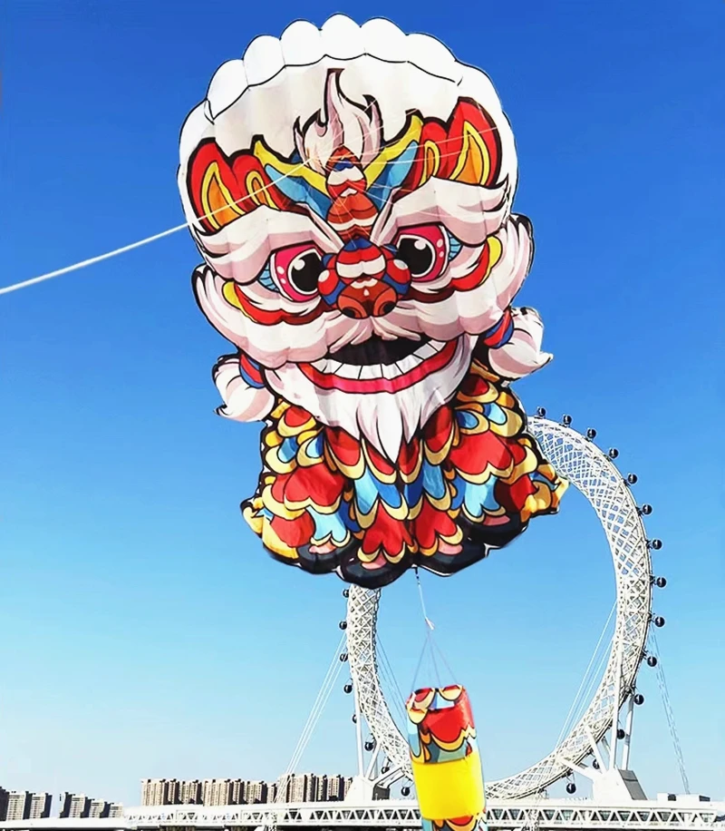 Бесплатная доставка воздушный змей Lucky Lion летающий мягкий для взрослых воздушные