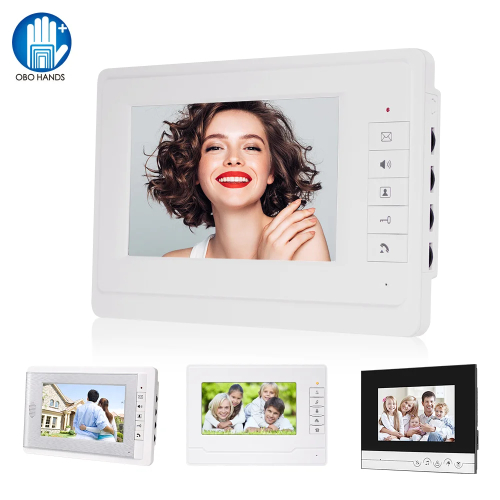 NEW Video Doorbell 7inch TFT Color Indoor Monitor Screen Intercom System for Home Apartment Video Door Phone Display Handsfree