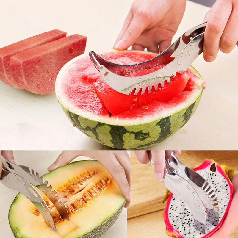 

304 Stainless Steel Watermelon Artifact Slicing Knife Corer Fruit and Vegetable Cutting Tools Kitchen Accessories Gadgets