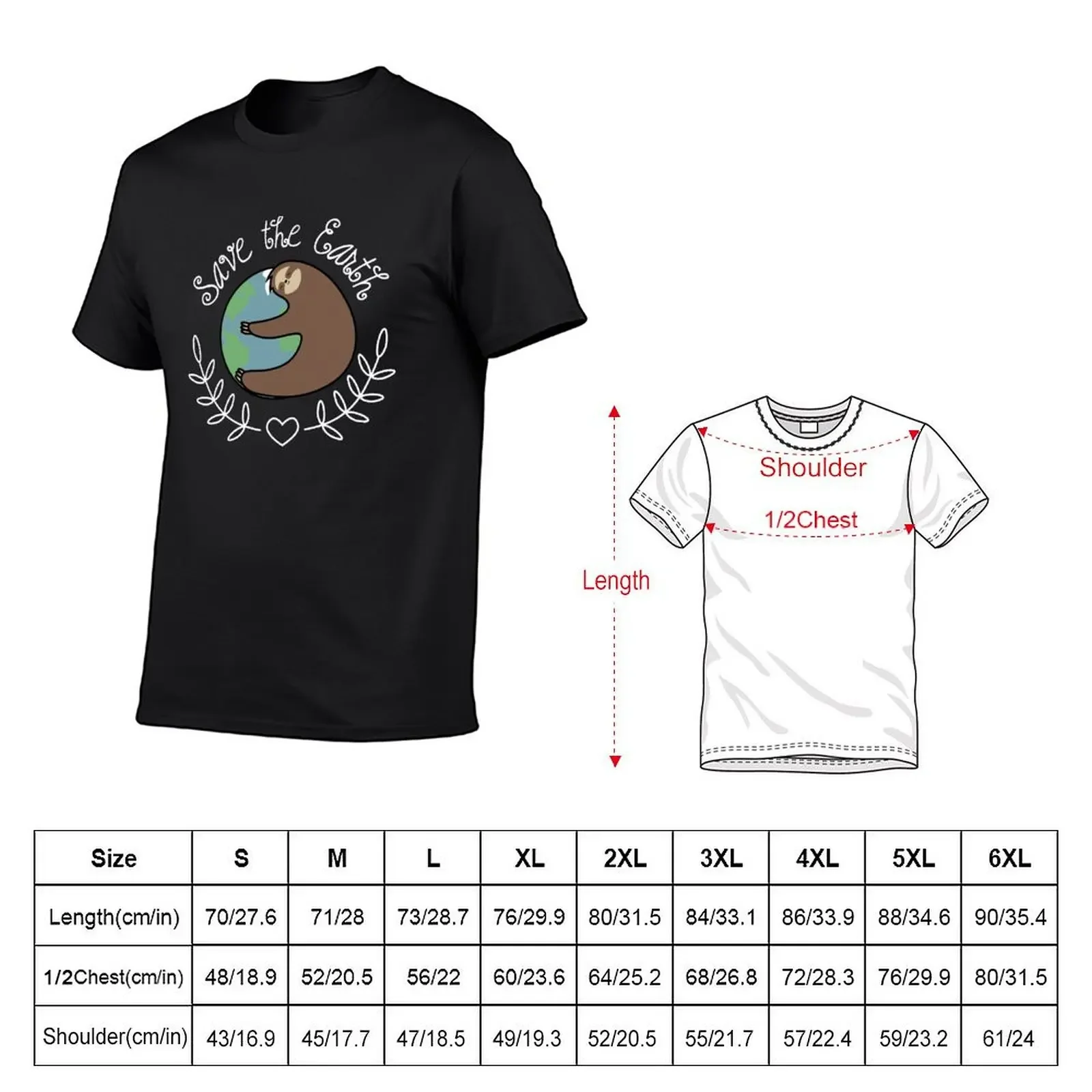 Футболка Save The Earth Sloth хлопковые мужские футболки с фигурками аниме топы больших