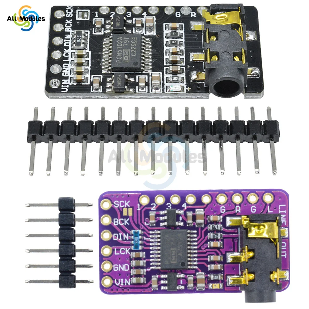 

Interface I2S PCM5102 DAC Decoder GY-PCM5102 I2S Player Module For Raspberry Pi pHAT Format Board Digital Audio Board