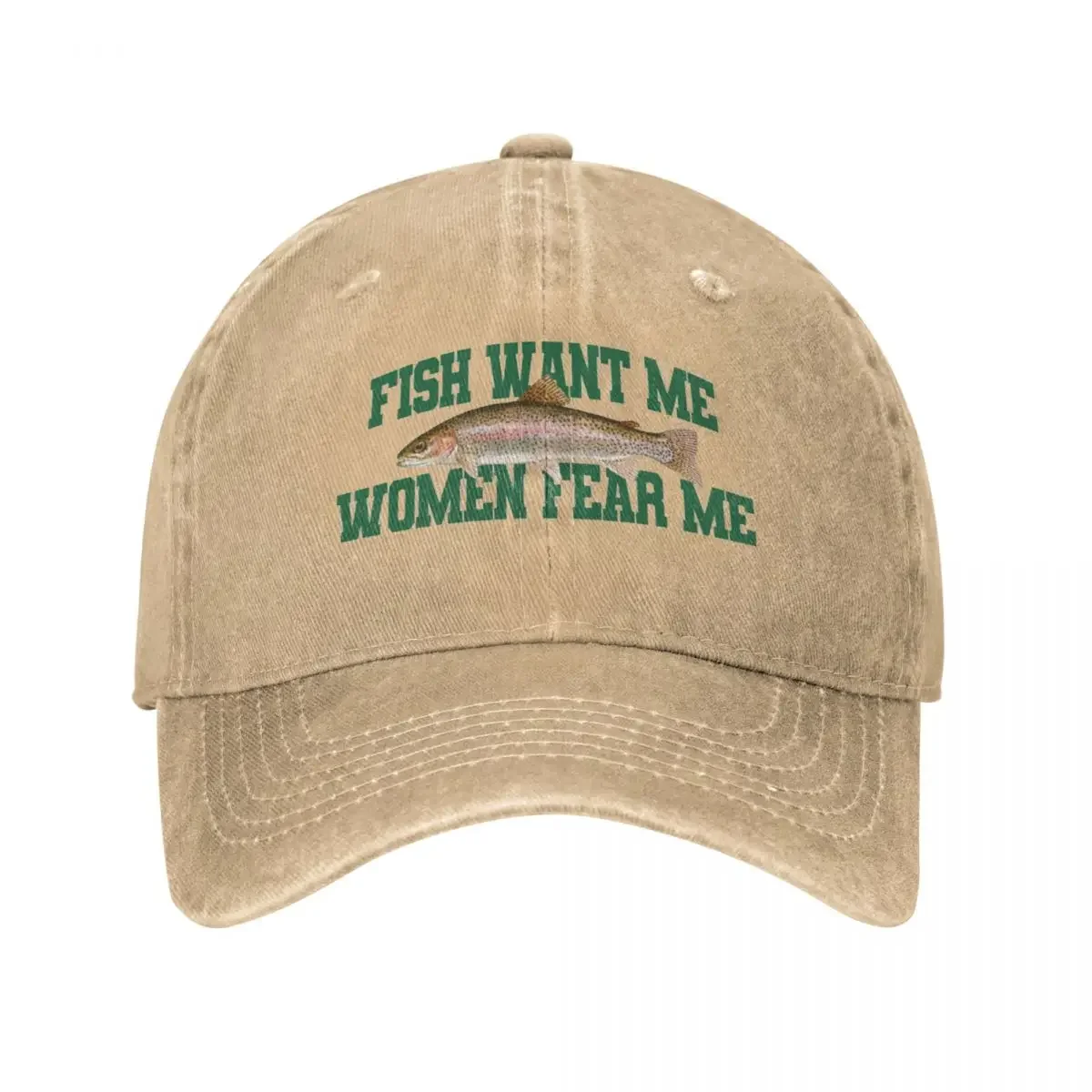 Классическая Рваная Джинсовая Бейсболка Унисекс Fish Want Me Women Fear ...