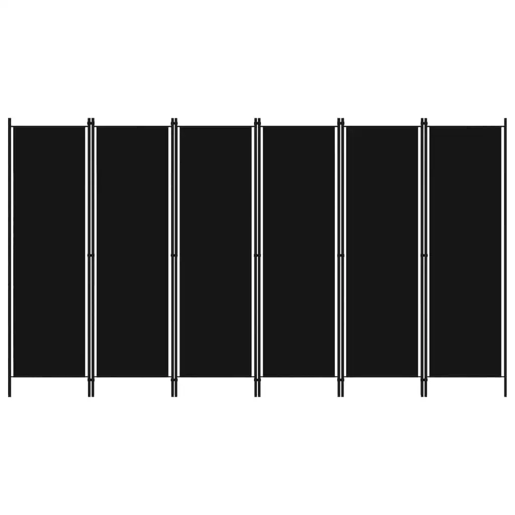 

Folding Screen 6 Panel Room Divider Black 300x180cm Portable Living Room Divider Folding Screen Separator Internal Partition