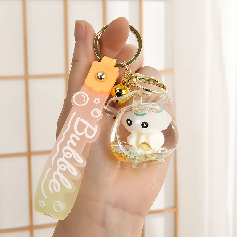 Брелок мультяшный в Oild с плавающей планкой брелок для девушки сумки подвески