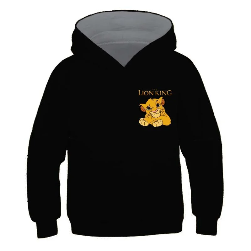 

Детская одежда, толстовки с капюшоном для мальчиков с изображением милого короля льва и Симбы, новинка на осень, свитшот с длинным рукавом и ...