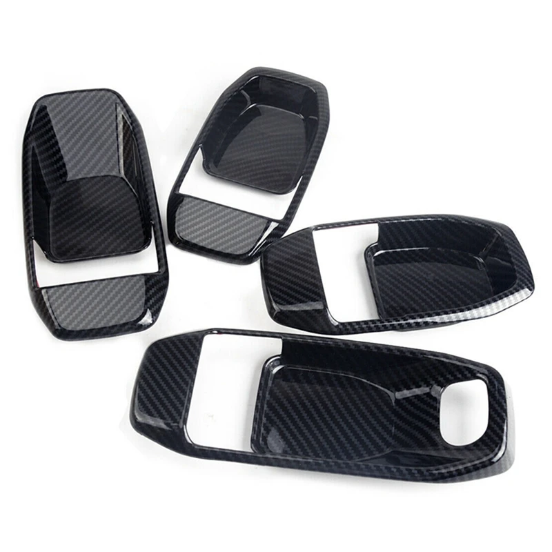 

4Pcs Car Inner Door Handle Bowl Decor Covers Accessories For Jeep Wrangler JL 2018+