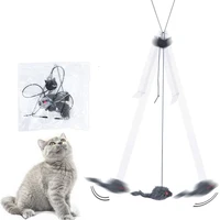 cat toy retractable hanging door type funny stick cat scratching rope mouse cat toy funny cat stick pet supplies cat accessories