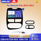 Автомобильный радиоприемник Android 2012, 2 Din, мультимедийный видеоплеер, навигация GPS для RENAULTClio 3 4 2016-, Восьмиядерный процессор, 4G, без DVD, Wi-Fi, OBD2