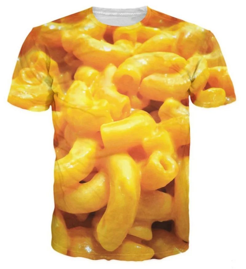 

Новая модная трехмерная Футболка с принтом Mac and Cheese Trippy