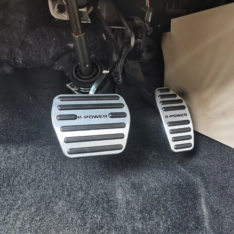 Для Nissan Serena e-POWER C27 C28 из алюминиевого сплава, педаль акселератора автомобиля, педаль тормоза, чехол, нескользящий автомобильный салонный стиль