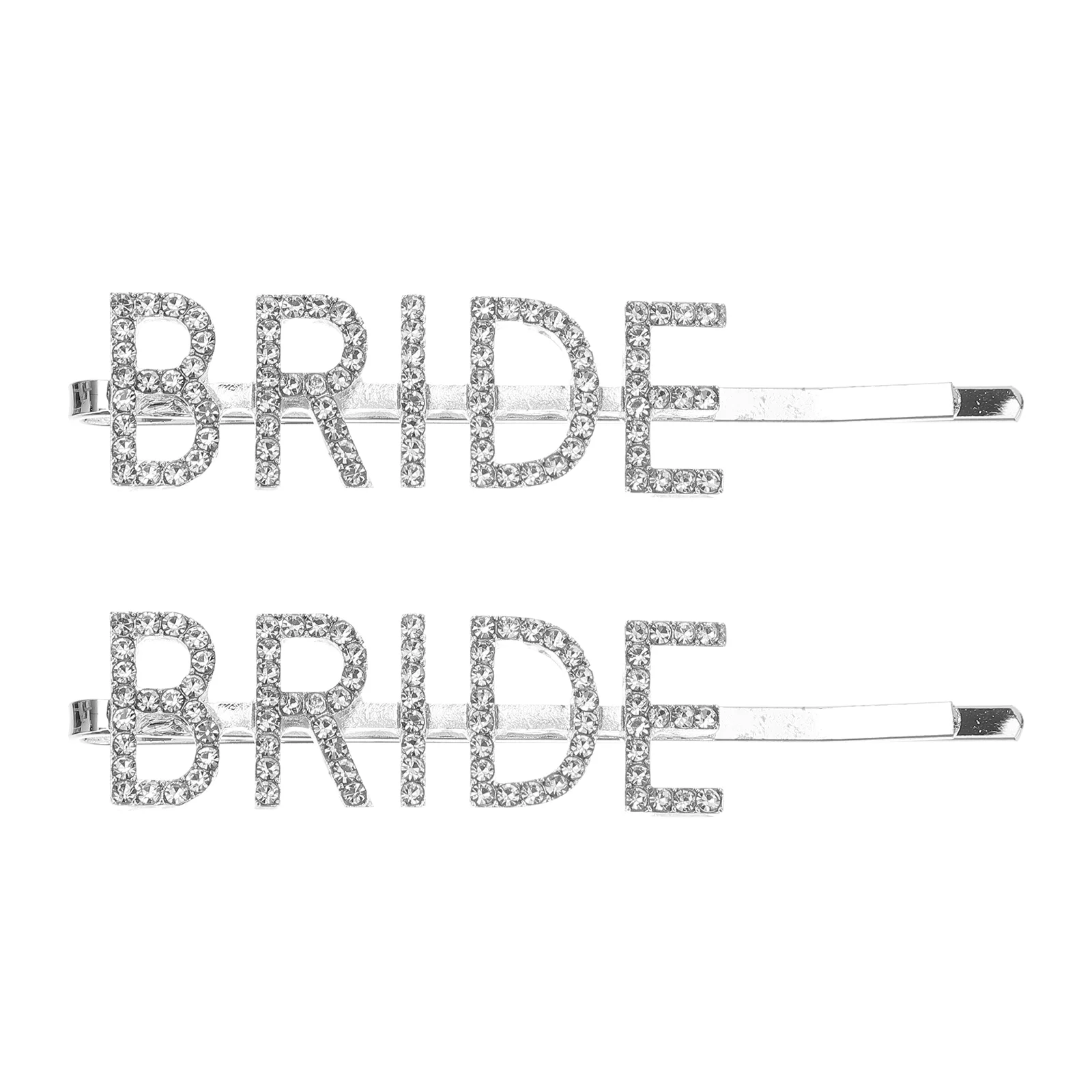 2Pcs Hair Clips Letter Shape Barrette Hair Pin Rhinestone Hair Clips for Girls