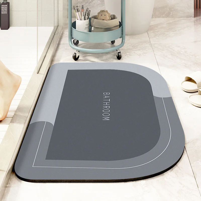 

Modern Non-slip Bathroom Mat Diatom Mud Water Absorbent Floor Carpet Quick Drying Entrance Door Mat Foot Mat Laundry Room Rug