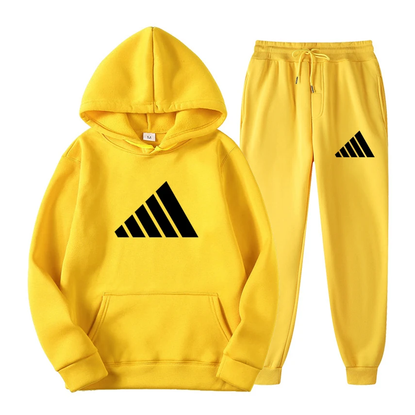 New Fashion Mens Clothing Pullovers Sweatshirt Sets Men Tracksuits Hoodie Two Pcs + Pants Sports Shirts Fall Winter Track suit