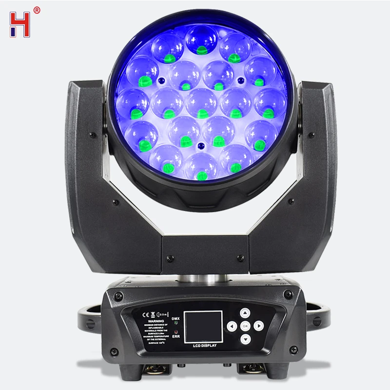 

LED 19x15W RGBW Beam Wash Zoom Moving Head Light DJ Stage Lighting Equipment Concert Productions Professionals Wedding