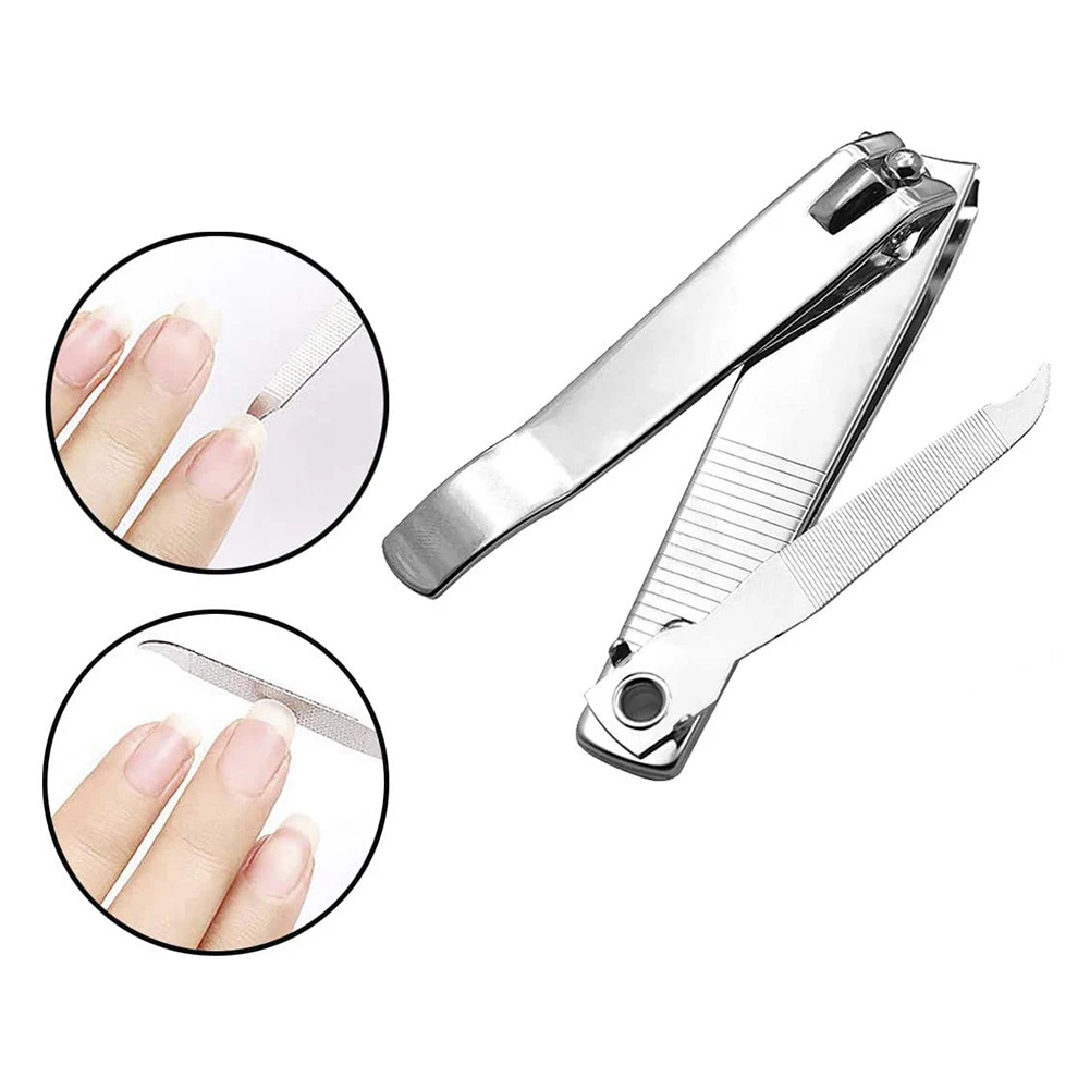 

Single Nail Clipper Large Carbon Steel Manicure Nail Clipper 211 with File Electrophoresis Black Chrome Nail Clipper