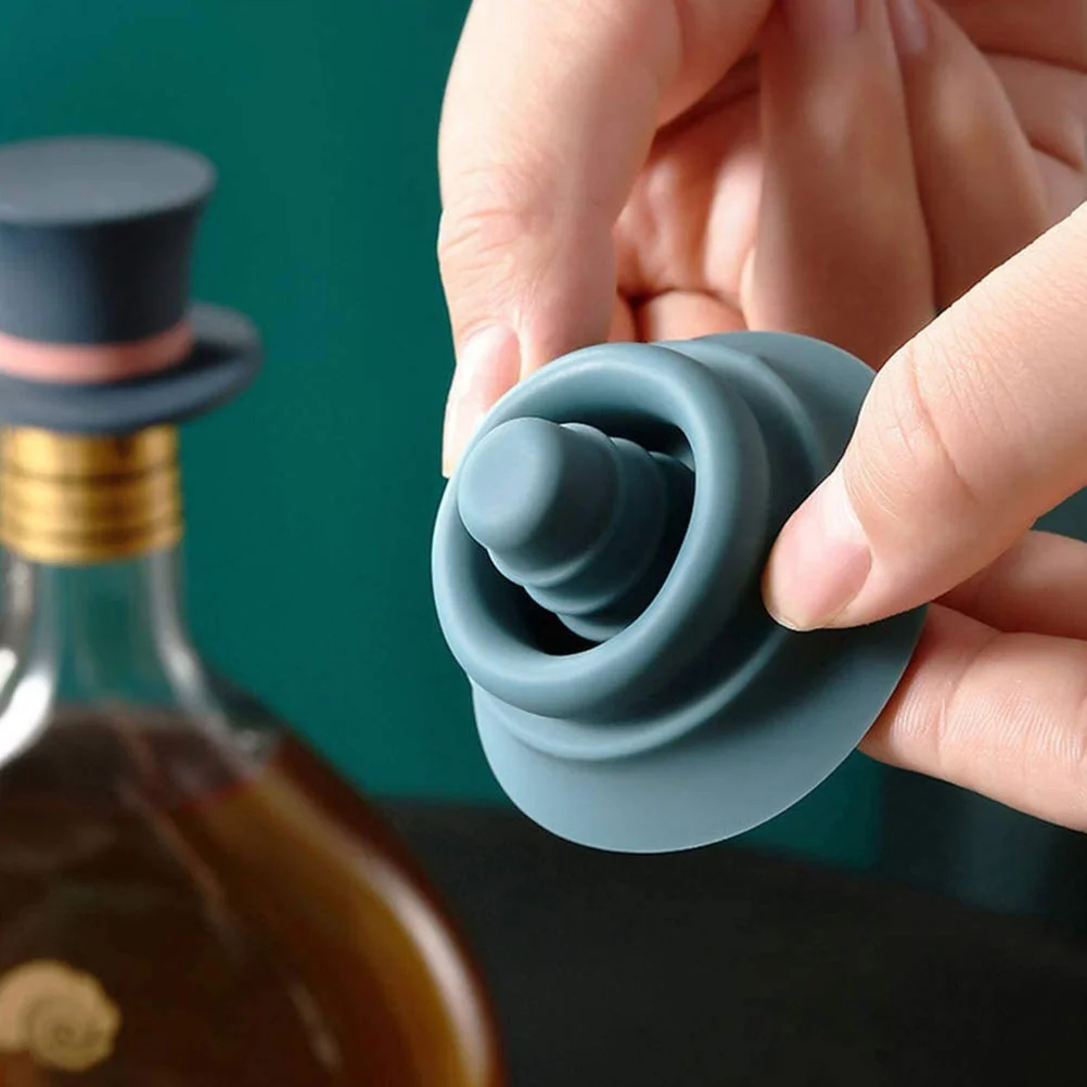 

6Pcs Bottle Sealer Household Bottle Stopper Hat Shaped Champagne Bottle Airtight Stopper