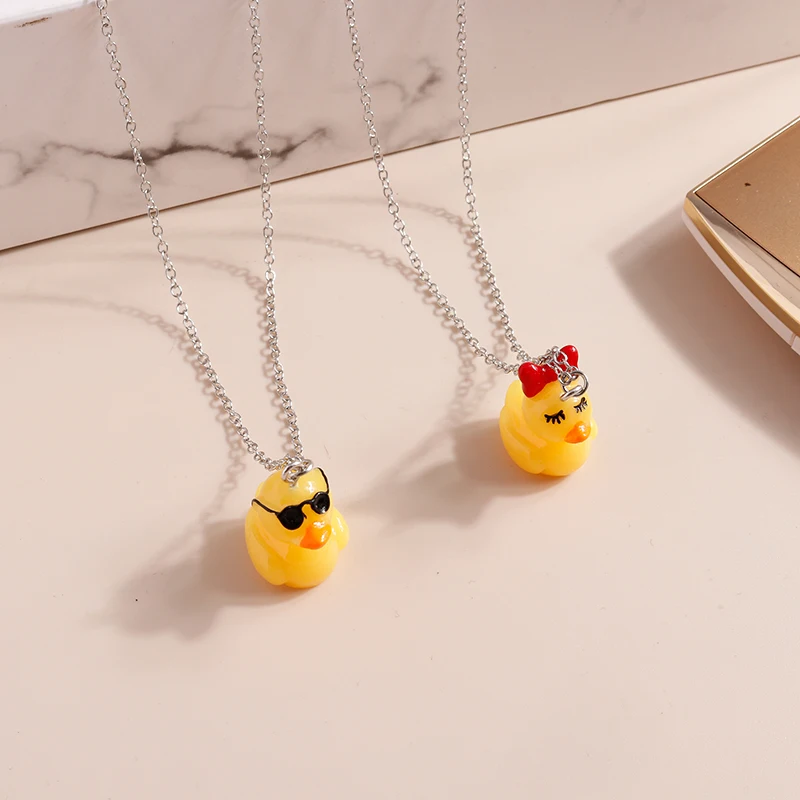 Aihua Новое 3D мультяшное ожерелье с желтой уткой для женщин и детей креативные
