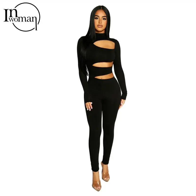 

Женский комбинезон с длинным рукавом, с круглым вырезом