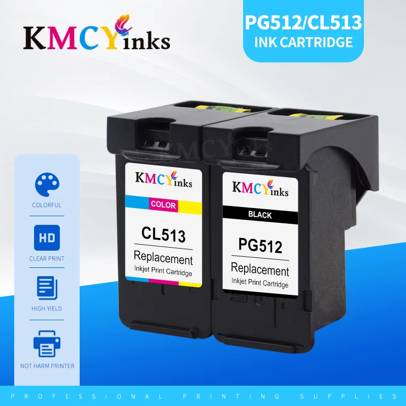 

Чернильный картридж KMCYinks совместимый с PG512 CL513 для Canon pg 512 cl 513, для Pixma MP230 MP250 MP240 MP270 MP480 MX350 IP2700