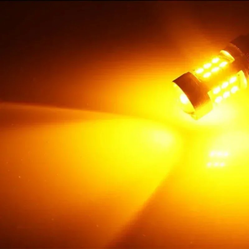 

2 шт. T25 3457 3157 Switchback светодиодные указатели поворота двухцветный 6K белый/янтарный желтый 12 В 4157NAK 3457AK 4057 3057 3757AK 5702AK