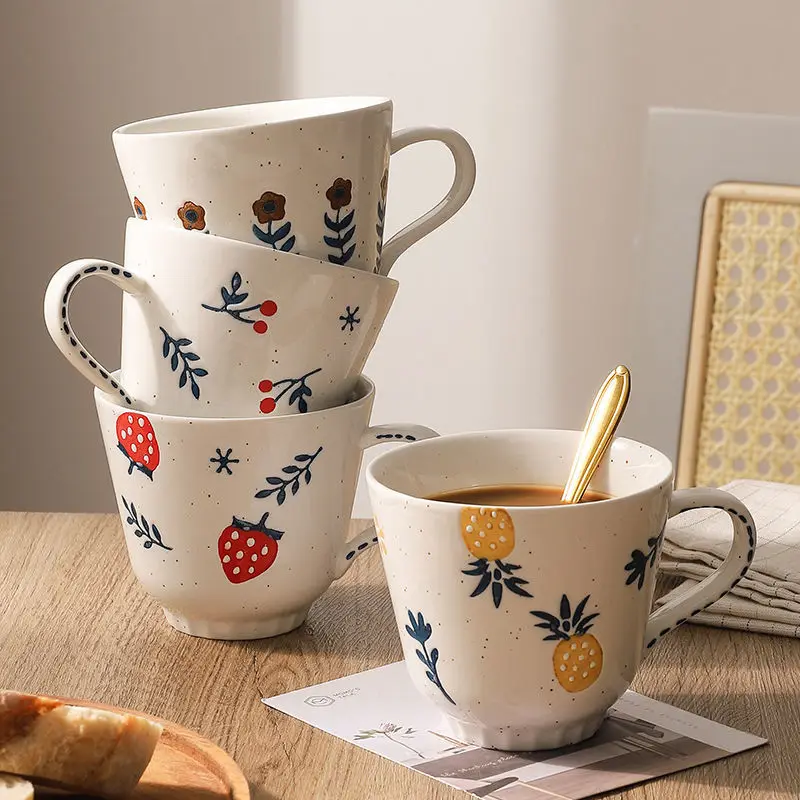 

Japanese retro ceramic mug girl cup cute home Japanese water cup high value coffee cup office