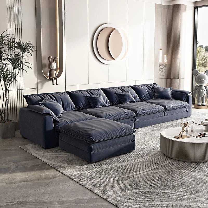 

Минималистичный диван для трех и четырех человек, комбинированный диван, роскошный тканевый диван для гостиной, размер квартиры, фланелевый диван, современная мебель