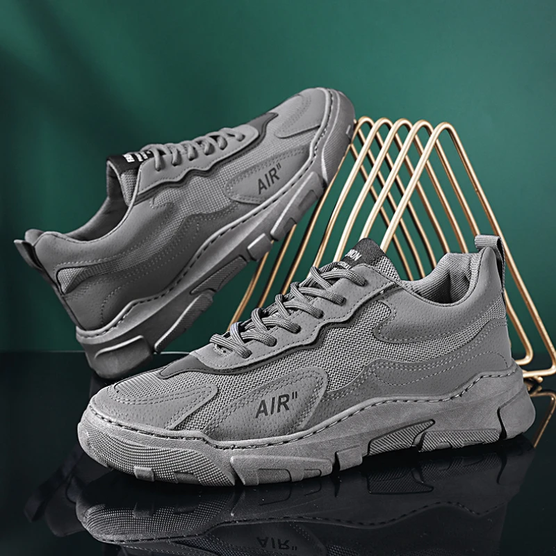 

Summer Breathable Mesh Mens Jogging Men's Thick Bottom Non-slip Low Top All Match Men's Casual Shoes Breathable Skateboard Shoes