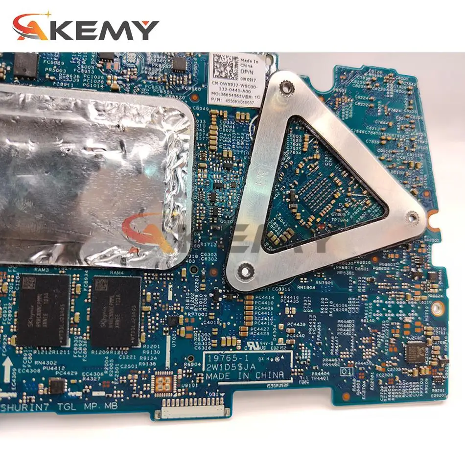 Материнская плата для ноутбука Dell Vostro 5301 с процессором I7-1165G 7 16GB-RAM PM 2W1D5 19765-1