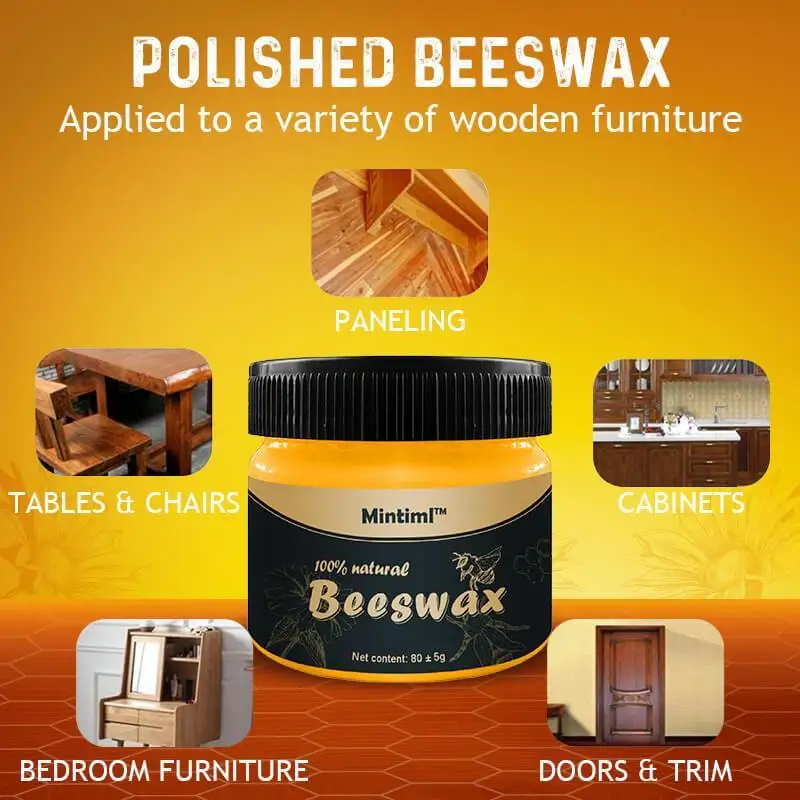 

Furniture Polishing Beeswax Natural beeswax Wood Seasoning Beewax Wooden Floor Cleaning Maintenance Polished Brighten Care Wax