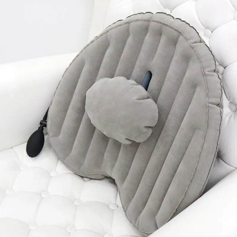 

Inflatable Back Cushion Press Type Car Backrest Pillow Back Support Pillow for Chair Adjustable Firm Air Lower Back Waist Relief