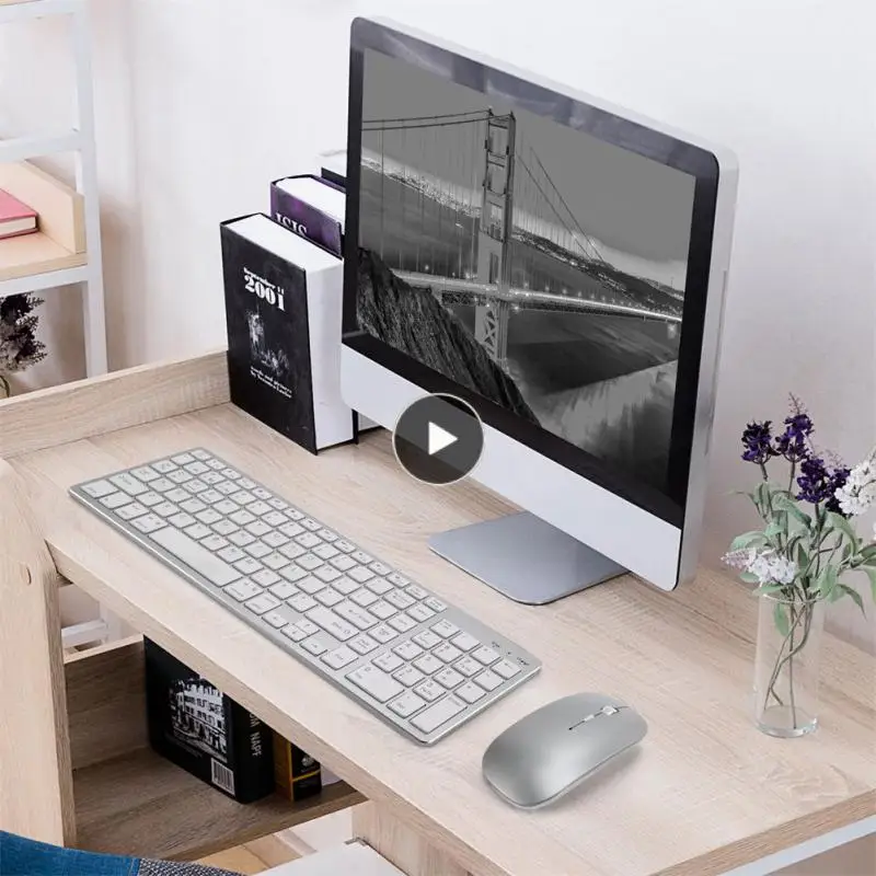 

Universal Mute Wireless Keyboard Mouse Wireless Rechargeable Keyboard And Mouse Set Dual-mode