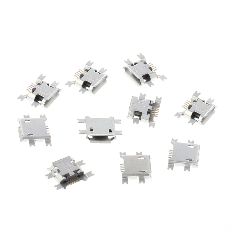 

10 Pcs Micro USB Type B 5 Pin Female Socket Connector For Tablet Phone Charging