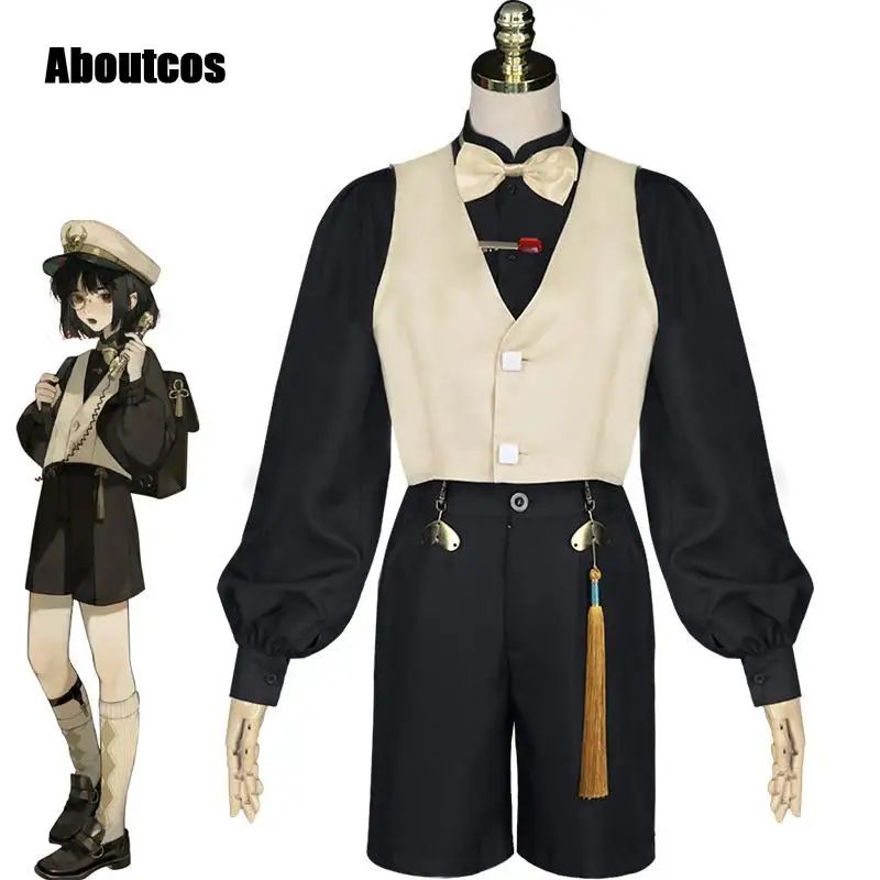 

Aboutcos Hot Game Onmyoji Tenkenjinshin Oniki Cosplay Costume Shirt Vest Hat Uniform Outfits Halloween Carnival Costumes Suits
