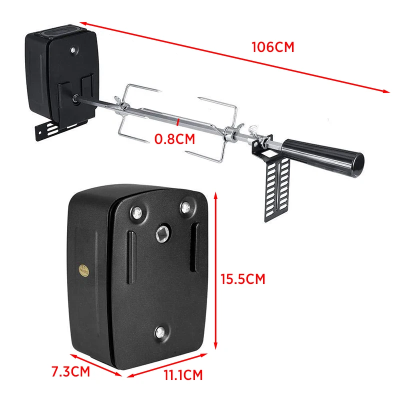 automatic bbq grill rotisserie electric bbq motor metal outdoor spit roaster rod charcoal pig chicken beef camping cooking tools free global shipping