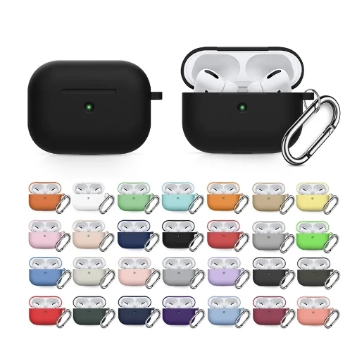 

for AirPods Pro Protective Case Silicone New Solid Color Apple Bluetooth Headset Soft Case Protective Cover