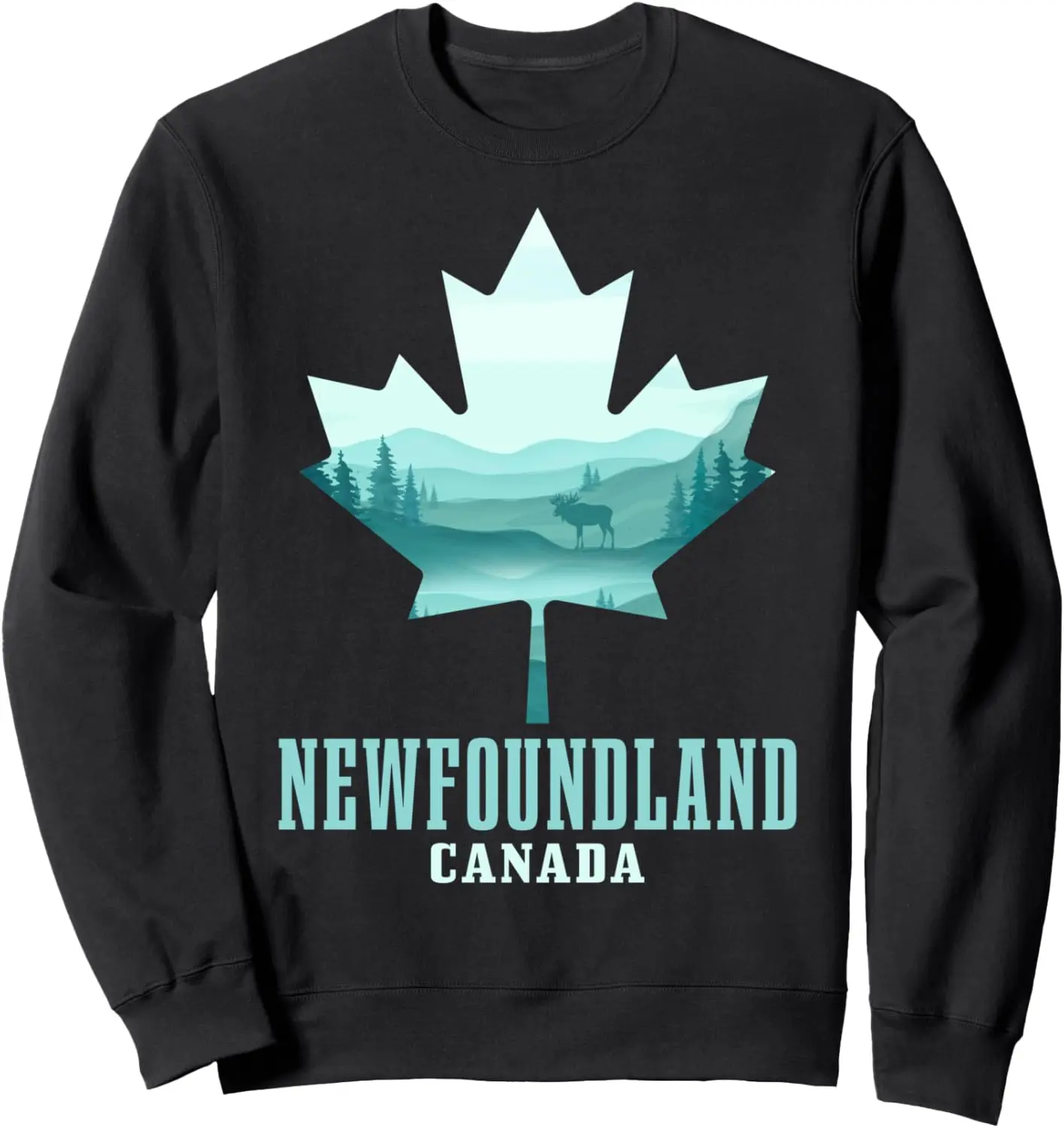 Винтажная толстовка с канадской гордостью Newfoundland Maple Leaf Moose