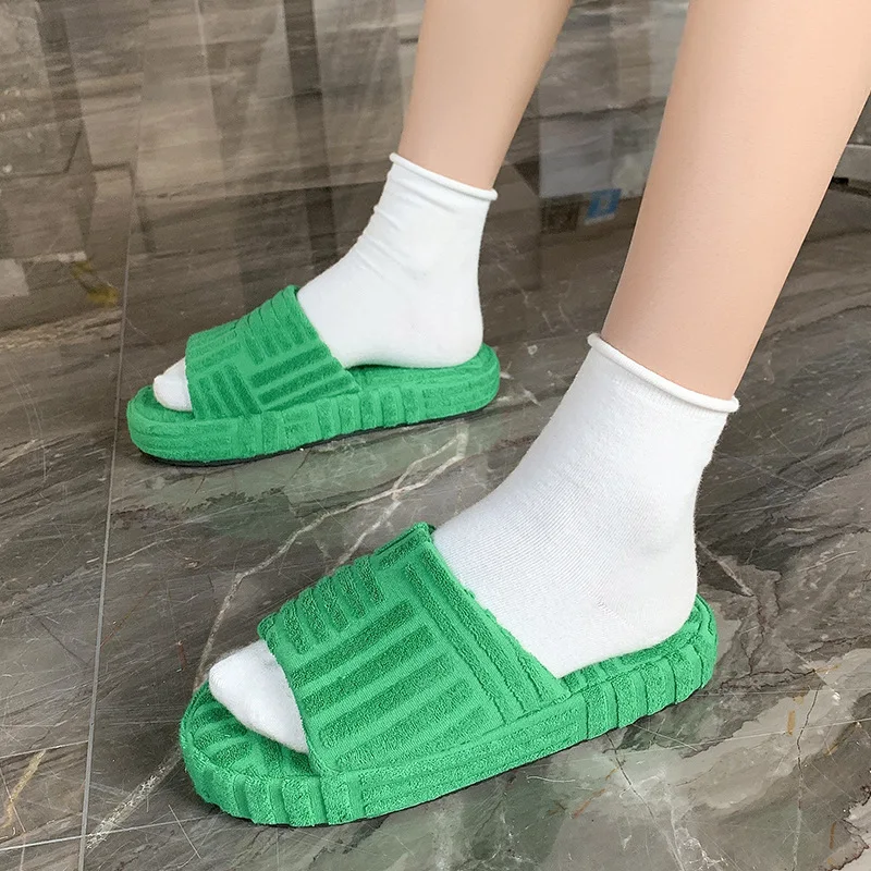 Home Cotton Shoes Women Slippers Spring Autumn Shoes Woman Fashion Flats Casual Slippers Ladies Plus Size Comfortable and Light