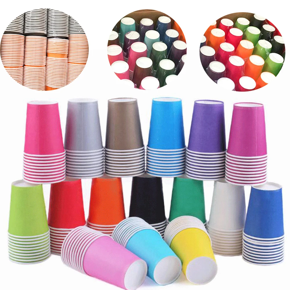

8/12PCS Disposable Paper Cups Juice Cup DIY Decoration Baby Shower Kids Birthday Wedding Picnic Christmas Tableware Supply