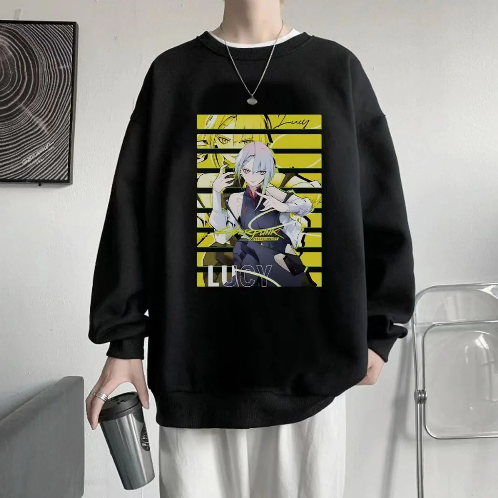 

Lucy Anime Sweatshirts Cyberpunk Edgerunners Manga Graphic Men Pullover Tracksuit Women Long Sleeve Top Winter Oversized Clothes