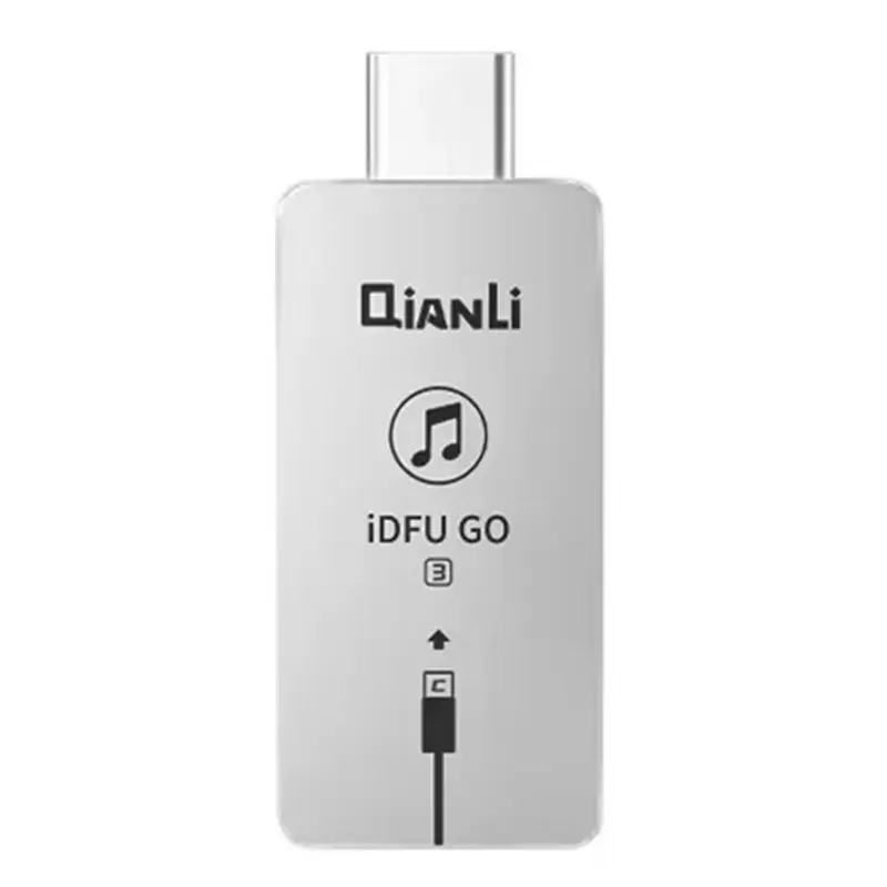 Фото Кабель Qianli IDFU GO 3 для быстрого восстановления, быстрый запуск за 2,8 секунды, инструмент для ремонта экрана с фиолетовым фоном для серии 15. №1