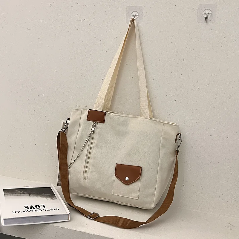 

B21 New Fashion Canvas Brand Designer Large Handbag Fashion Women's Tote Shopping Shoulder Bag Dropship