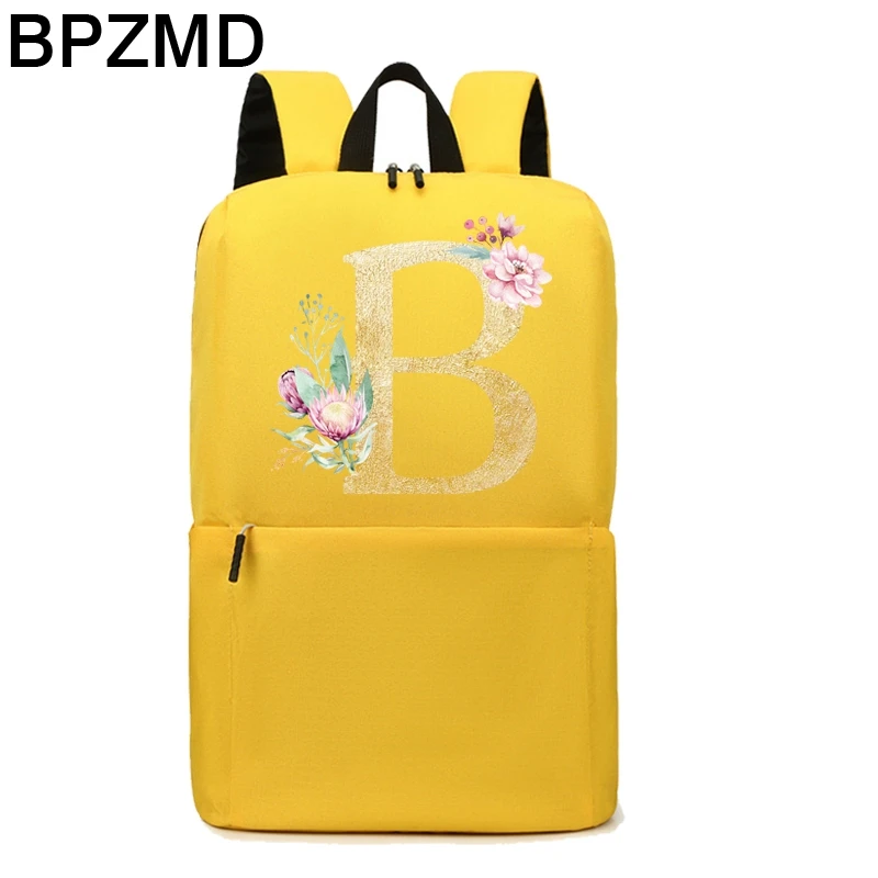 

Желтый рюкзак для косплея, детский школьный ранец с надписью на английском языке, дорожная сумка, школьный портфель