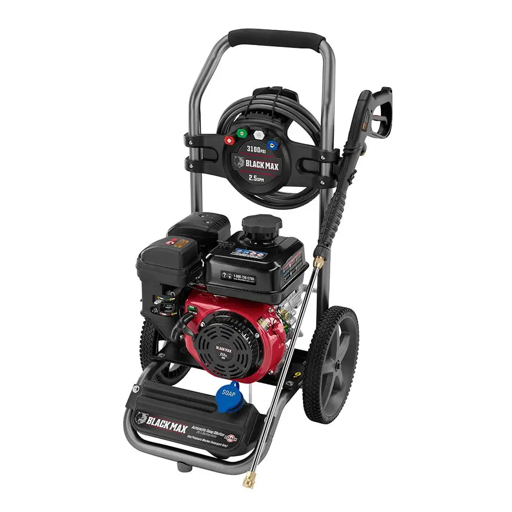 

Газовая мойка Black Max 3100 PSI, двигатель 212cc OHV