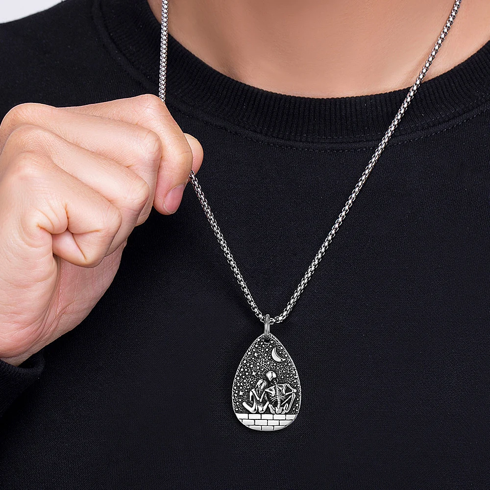 Ожерелье с подвеской в стиле панк креативное украшение хип-хоп изображением